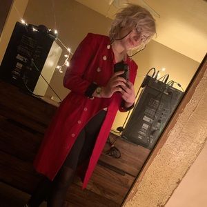 One of a kind CRIMSON as the BLOOD of your enemies, TRUE Vintage Blazer S/M US🩸